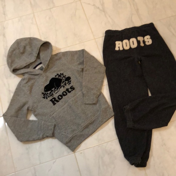 Roots Kids Black Salt And Pepper Pants 
